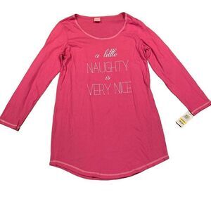 Jenni Intimates Naughty/Nice Sleep Shirt Size M